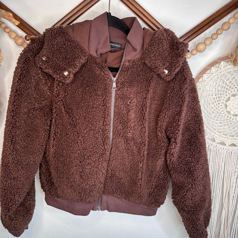 Beyond Yoga Adventure Espresso Brown Teddy Jacket